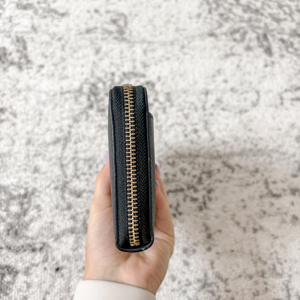 Kate Spade Black Leather Continental Zippered Wallet - Picture 6 of 10